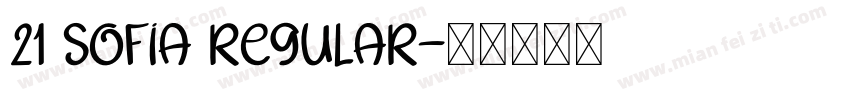 21 SOFIA REGULAR字体转换